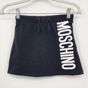 Moschino‎ Kids Black Logo Skirt Size 8